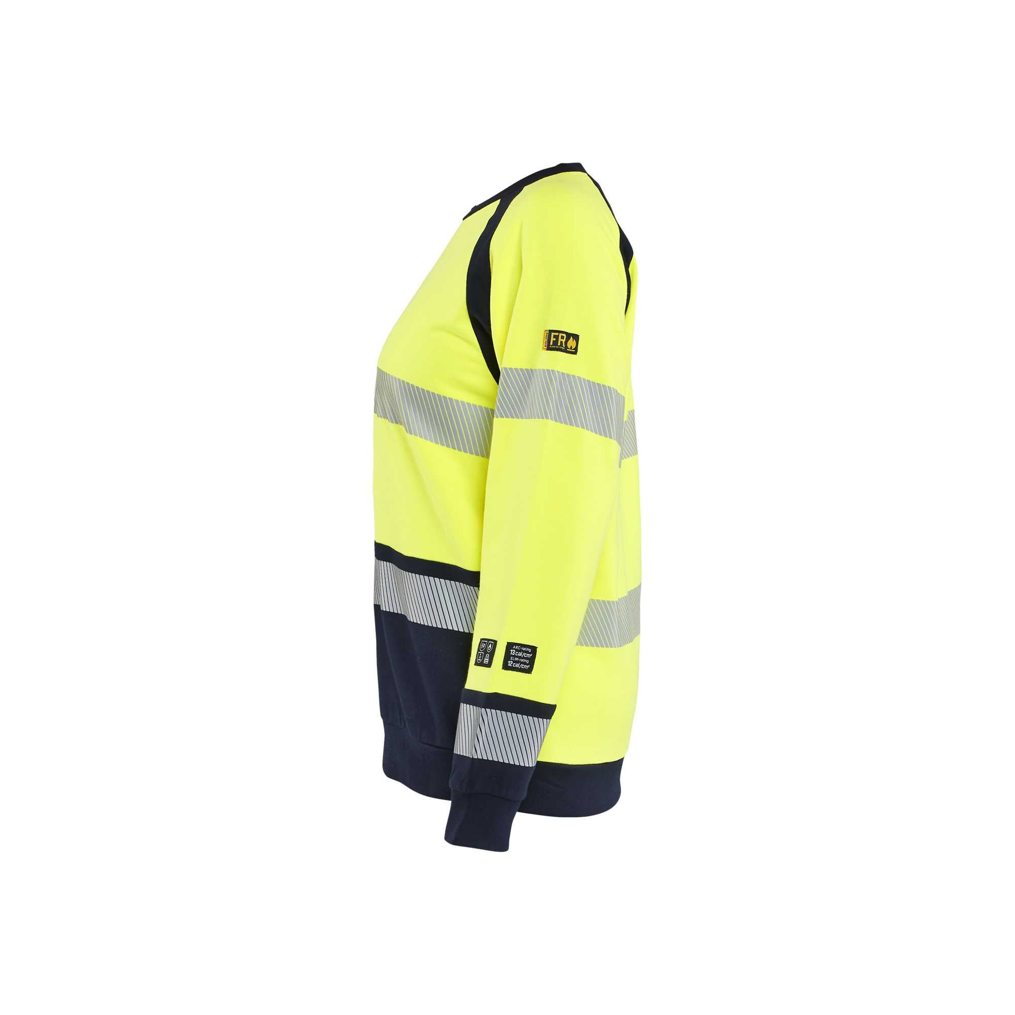 BLAKLADER 34541762 WOMEN'S SWEATSHIRT MULTINORM Hi Vis Reflective Work Sweatshirt WOMEN - Flame Retardant